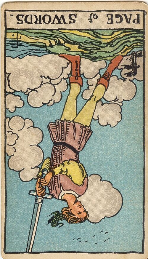 Sota de espadas tarot