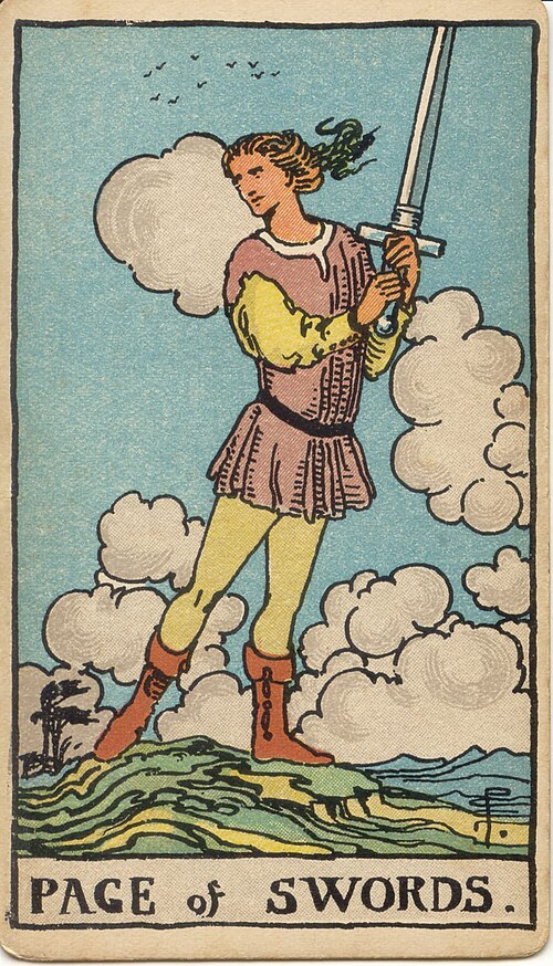 Sota de espadas tarot